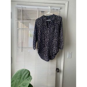 Madewell Floral Print Silk Blouse